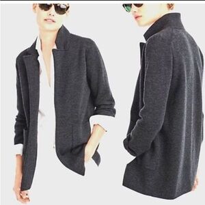 J. Crew Dark Charcoal Gray Knit Blazer